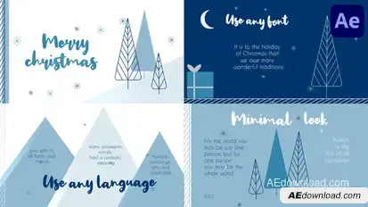 Christmas Typography Scenes for After Effects Titles template preview