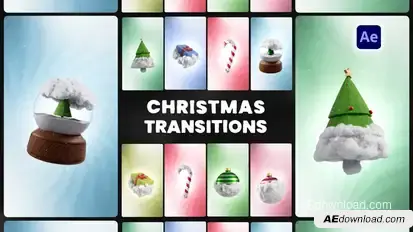 Christmas Vertical Transitions Elements template preview