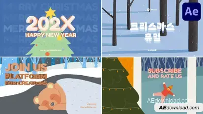 Christmas Winter Fairytale Typography | After Effects Titles template preview