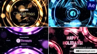 Christmas Wishes Time Typography for After Effects Titles template preview