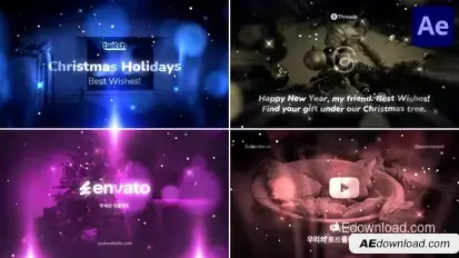Christmas Wishes Typography for After Effects Titles template preview