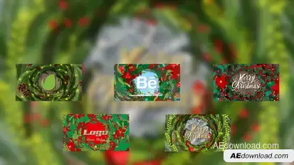 Christmas Wreaths Reveal Logo Stings template preview