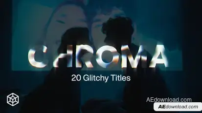 Chroma - 20 Glitchy Titles Titles template preview