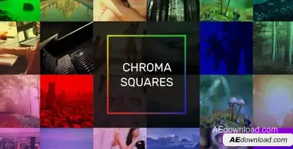 Videohive Chroma Squares Dynamic Slideshow Video Displays template preview