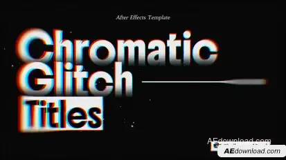 Chromatic Glitch Titles Titles template preview