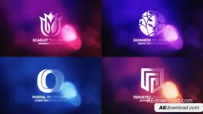 Chromatic Logos 3D Titles template preview