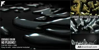 Chrome Liquid Logo Logo Stings template preview