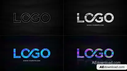 Chrome Logo Reveal 4k Logo Stings template preview