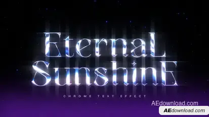 Chrome Text Effect Titles template preview