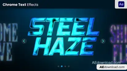 Text Animation | Chrome Effect Titles template preview