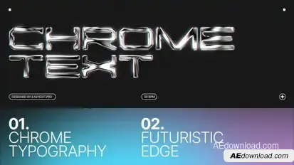 Chrome Typography Titles template preview