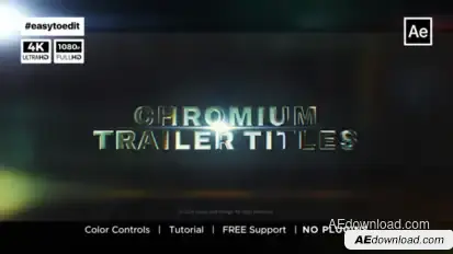 Chromium Trailer Titles Video Displays template preview