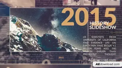 Chronological History Slideshow Video Displays template preview