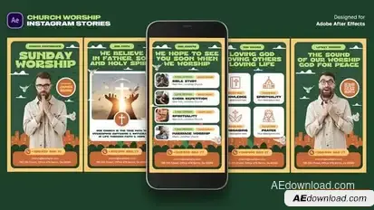 Church Worship Instagram Stories Openers template preview