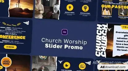 Church Worship Slide Promo Openers template preview