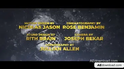 Cine Credit V.8 Titles template preview