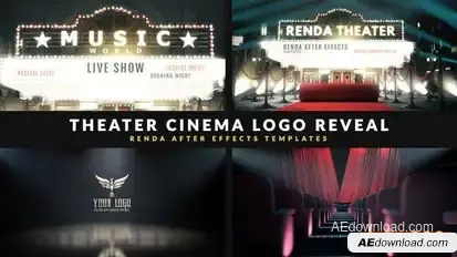 Cinema Intro - Curtain Logo Reveal Openers template preview