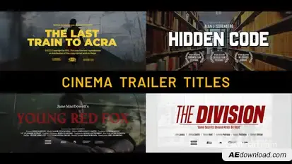 Cinema Trailer Titles | After Effects Titles template preview