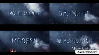 Cinematic Action Trailer Titles template preview