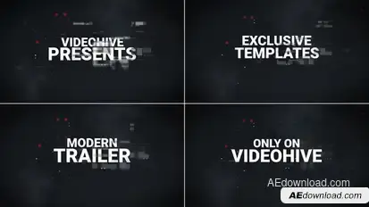 Cinematic Action Trailer // Glitchy Trailer Titles template preview