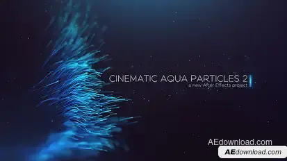 Cinematic Aqua Particles 2 Titles template preview