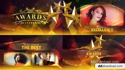 Cinematic Award SlideShow Video Displays template preview