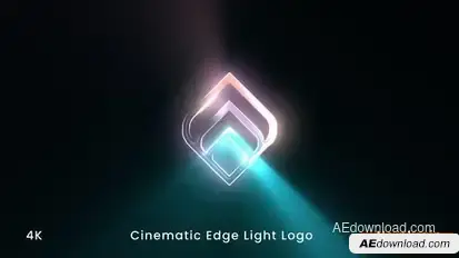 Cinematic Edge Light Logo Reveal Logo Stings template preview