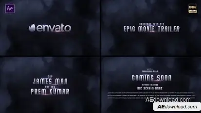 Cinematic Epic War Trailer Video Displays template preview