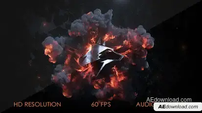 Cinematic Explosion Intro Video Displays template preview