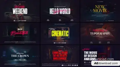 Cinematic Film Titles Titles template preview