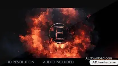 Cinematic Fire Logo Logo Stings template preview