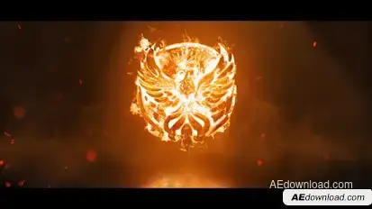 Cinematic Fire Logo Logo Stings template preview
