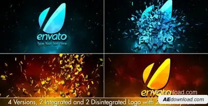 Cinematic Fire Shatter Logo Logo Stings template preview