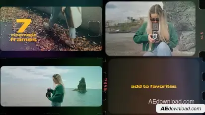 Cinematic Frames - 8mm Frames Video Displays template preview