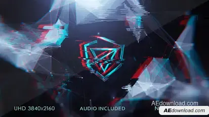 Cinematic Glitch Logo Openers template preview