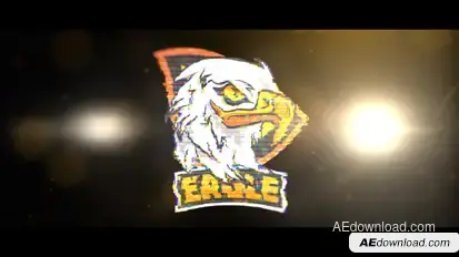 Cinematic Glitch Logo Reveal Logo Stings template preview