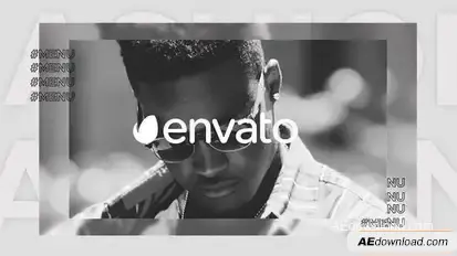 Cinematic Glitch Slideshow Openers template preview