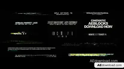 Cinematic Glitch Titles 2 Titles template preview