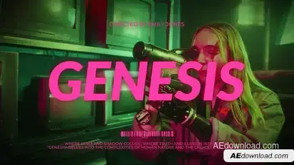 Cinematic Glow Grunge Titles Titles template preview