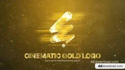 Cinematic Gold Logo Reveal Logo Stings template preview