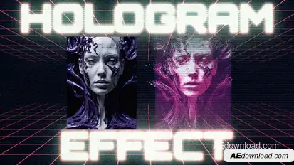 Cinematic Hologram Effect Elements template preview
