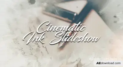 Cinematic Ink Slideshow Openers template preview
