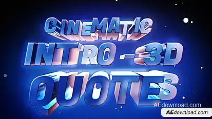 Cinematic Intro - 3D Quotes Openers template preview