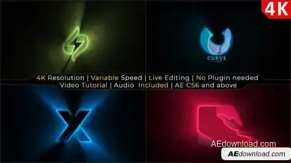 Cinematic Light Rays Logo Reveal Logo Stings template preview