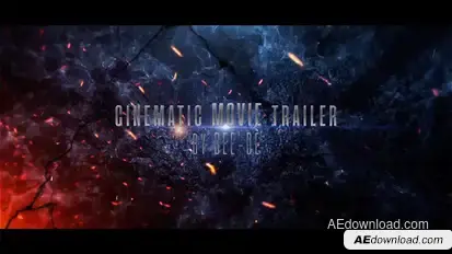 Cinematic movie action trailer Titles template preview