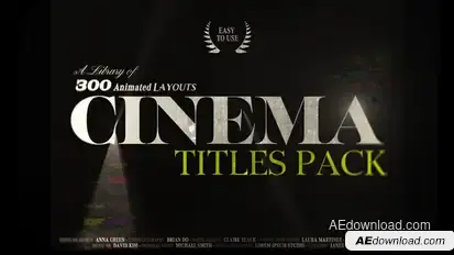 Cinematic Movie Titles Pack For After Effects: 300 Unique & Responsive Film Typography Layouts Titles template preview