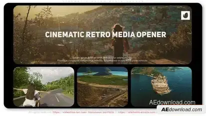 Cinematic Retro Media Opener Openers template preview