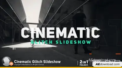 Cinematic Glitch Slideshow Openers template preview