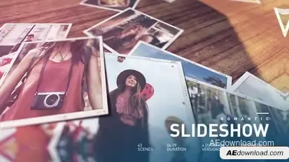 Falling Photos Slideshow Openers template preview