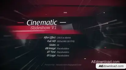 Cinematic Slideshow V.1 Video Displays template preview